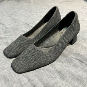 Vivaia Square-Toe Stress Free Chunky Heels Megan in Rich Grey Size 42 10.5